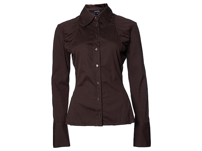 gucci, Brown shirt with wrinkles Cotton  ref.1002629