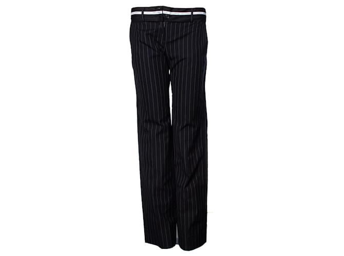 DOLCE & GABBANA, Pinstripe trousers Grey Cotton  ref.1002633
