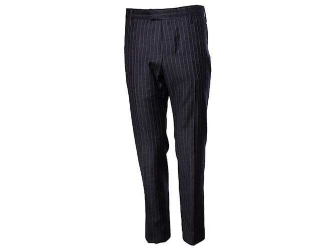 gucci, Pantalon gris à fines rayures Viscose  ref.1002635