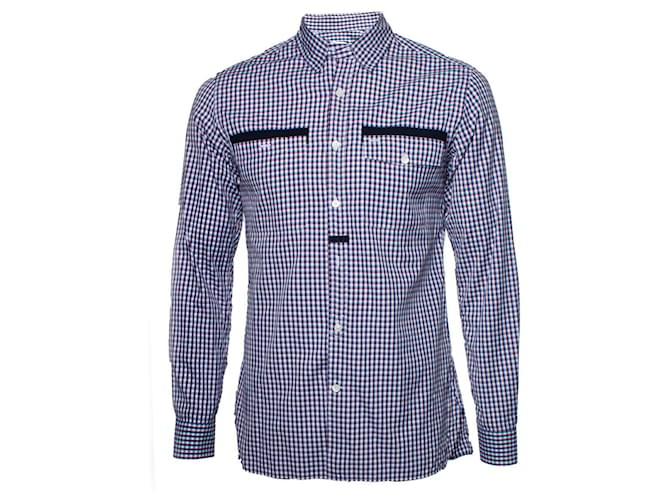LANVIN, checkered multicolored blouse Multiple colors Cotton  ref.1002639