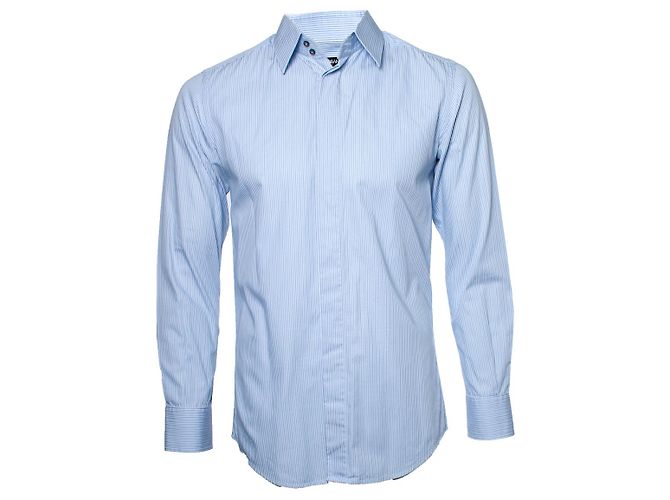 DOLCE & GABBANA, camicia blu a righe