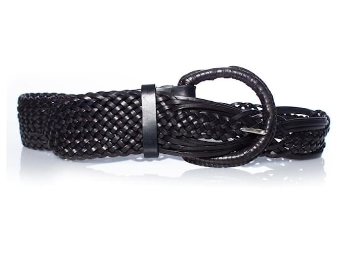 Anne Fontaine, Braided leather belt Black  ref.1002657