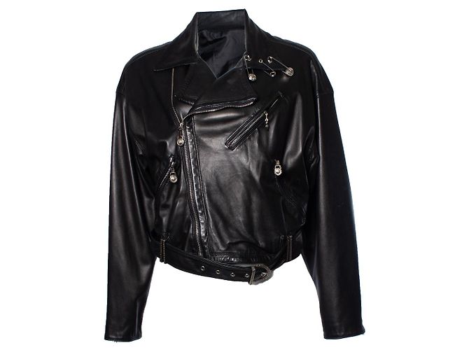 Gianni Versace, biker jacket with safety pins