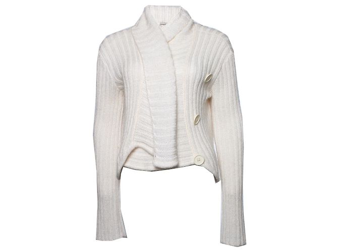 EMPORIO ARMANI, Cremefarbene Strickjacke