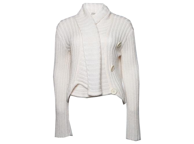 Emporio Armani, cream knitted cardigan Cotton  ref.1002670