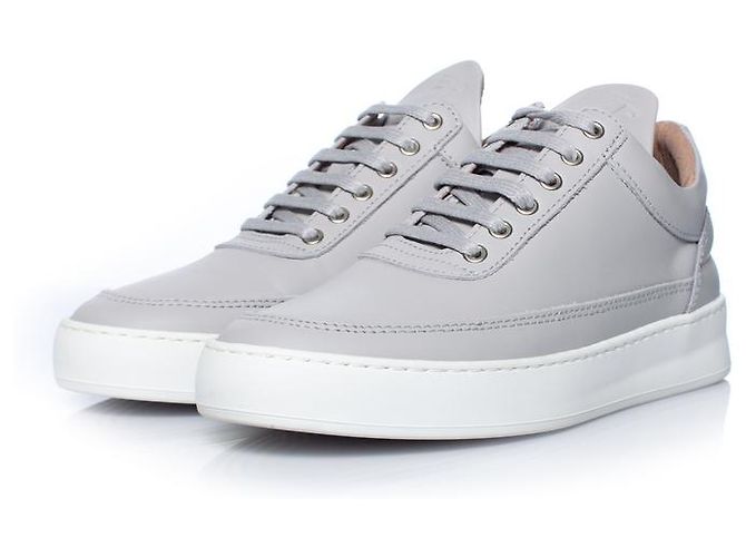 Autre Marque Pièces de remplissage, Basket en Cuir Gris