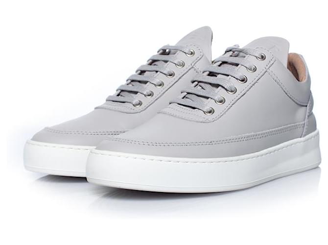 Autre Marque Filling Pieces, sneaker in grey leather  ref.1002672