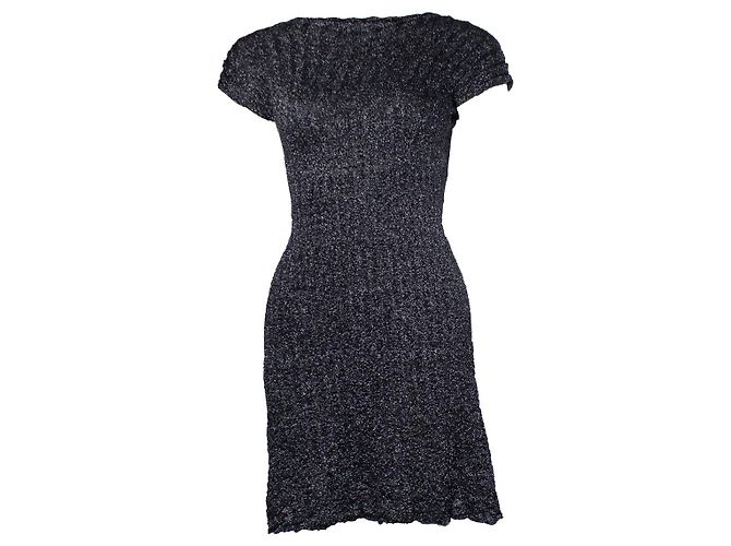 M MISSONI, Kleid aus Metallic-Lurex-Stretch Silber
