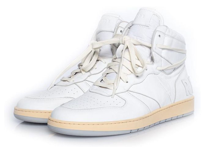Autre Marque grossier, Baskets montantes en cuir Blanc