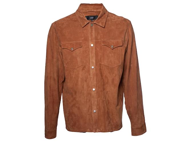 Giorgio Armani Arma, Suede shirt jacket in cognac Brown  ref.1002694