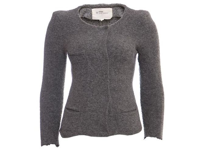 Isabel Marant Etoile, graue Wollstrickjacke/Jackengröße 1.