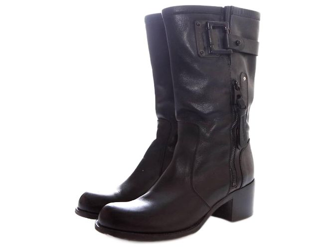 Barbara Bui, black leather boots
