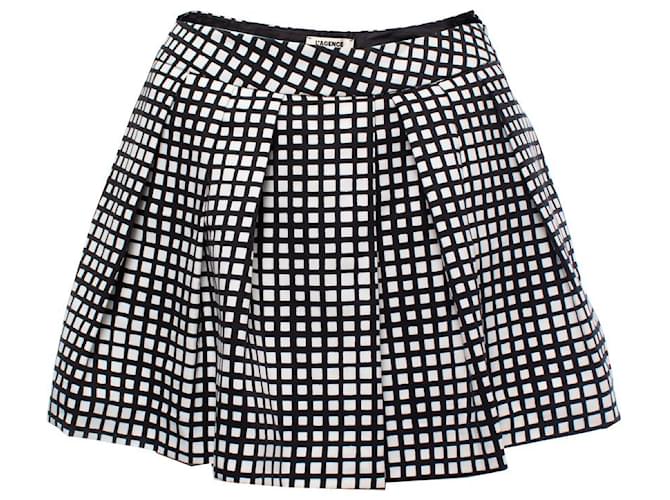 Autre Marque L'agence, black and white checked skorts  ref.1002738