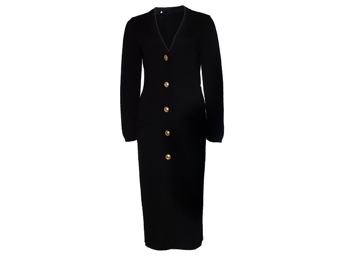 Gianni Versace Couture, schwarze Maxi-Strickjacke