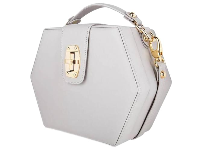 Autre Marque By Bordon, soft grey leather Charlee bag.  ref.1002781