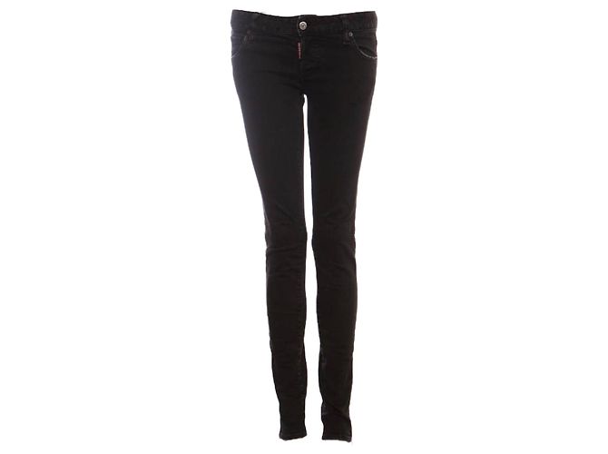 Dsquared2, jeans neri con hardware argento.