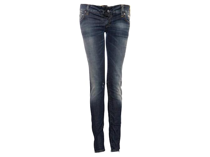 Dsquared2, middle blue biker jeans Cotton  ref.1002795