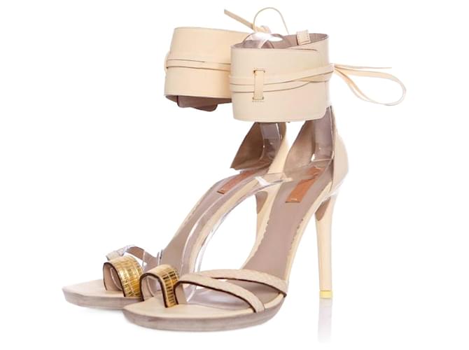 Reed Krakoff, beige sandals in size 39. Leather  ref.1002816