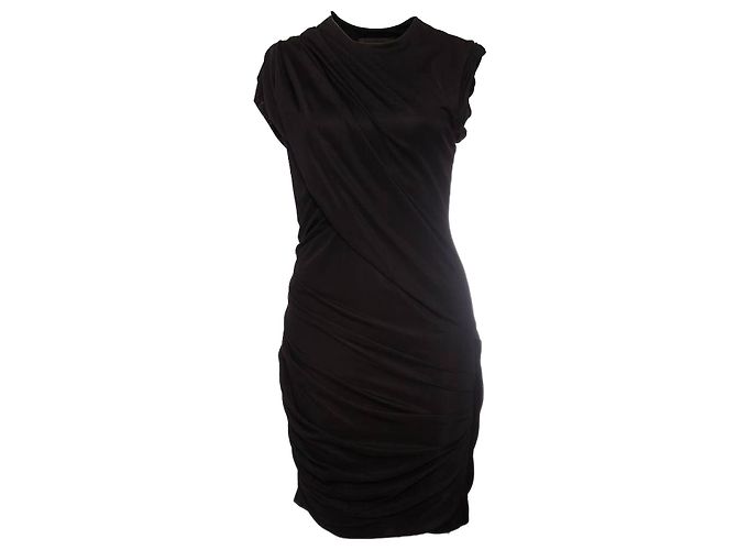 Alexander Wang, Schwarzes Faltenkleid.