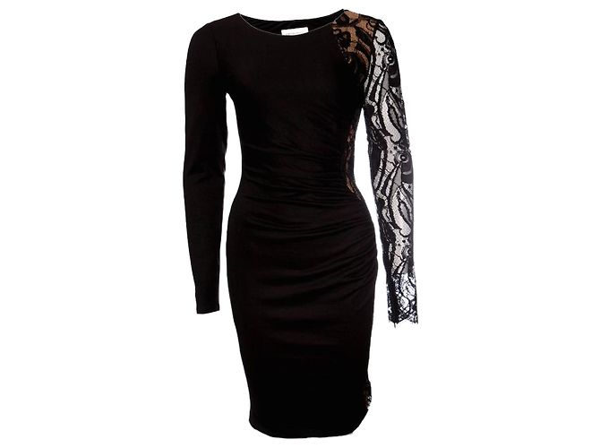Emilio Pucci Emílio Pucci, Schwarzes Kleid mit Spitzendetails