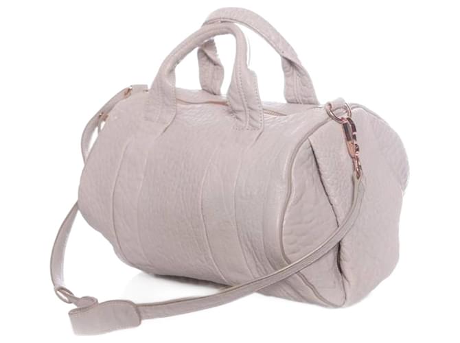 Alexander Wang, light grey rockie bag with rose coloured studs. Leather  ref.1002831