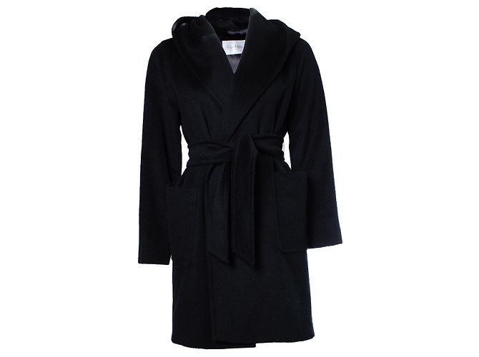 MAX MARA, Rialto-Wickelmantel mit Kapuze in Blau