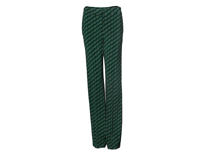 Autre Marque SIYU, green trousers with graphic print Viscose  ref.1002867