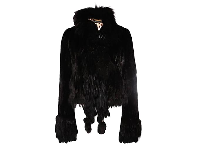 Roberto Cavalli, Black mink fur coat.  ref.1002896