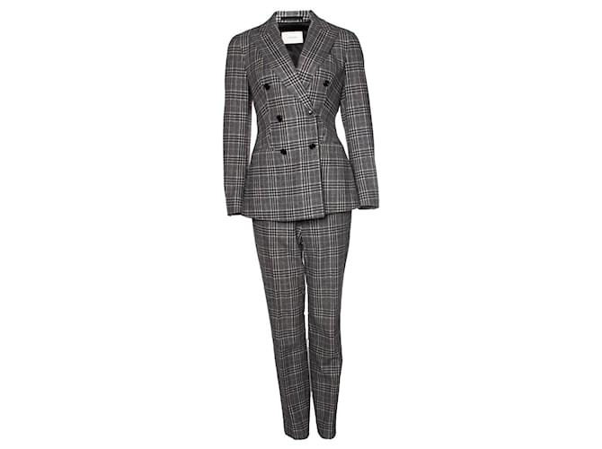 Autre Marque Suistudio, Checkered suit in grey Cashmere Wool  ref.1002910