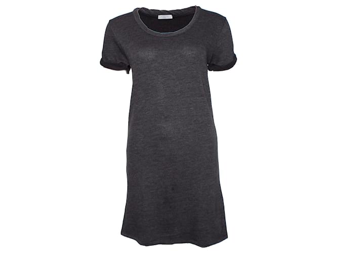 AMERICAN VINTAGE, Gray cotton dress. Grey  ref.1002950