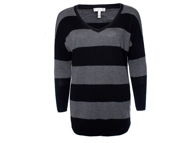 Joie, Grau-schwarz gestreifter Pullover