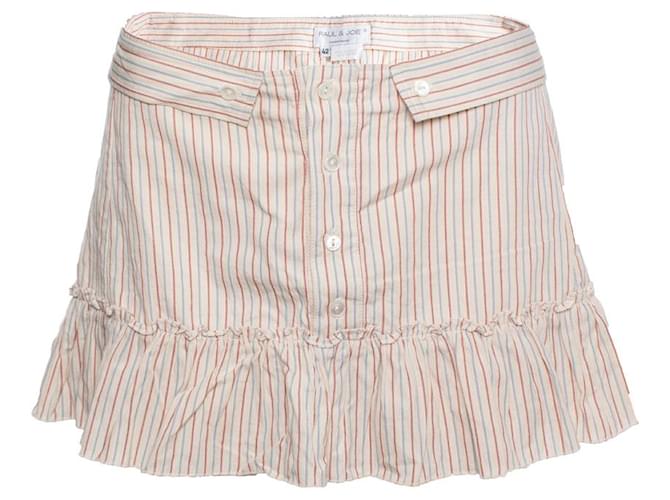 Paul & Joe, Striped Mini Skirt Cotton  ref.1002972