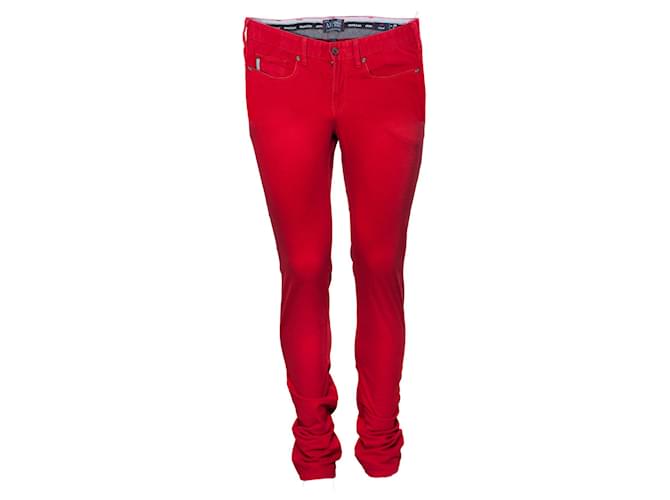 Armani Jeans, Jeans rossi taglia W29/S. Rosso Cotone  ref.1002981