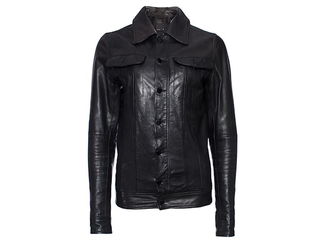 Autre Marque G star Raw, Black leather jacket in size S.  ref.1002989
