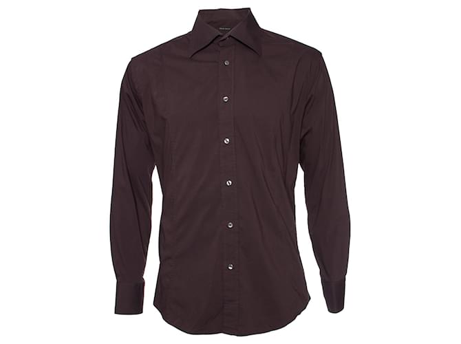 Autre Marque Brian Dales, Brown shirt in size 17/43 (XXL). Cotton  ref.1003023