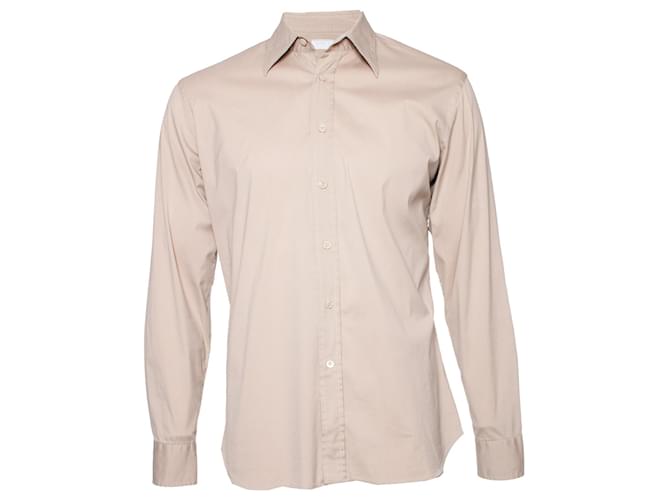 Prada, Camel coloured shirt. Brown Cotton  ref.1003024