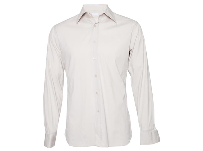 Prada, chemise beige en taille 40-15 3/4 (M). Coton  ref.1003029