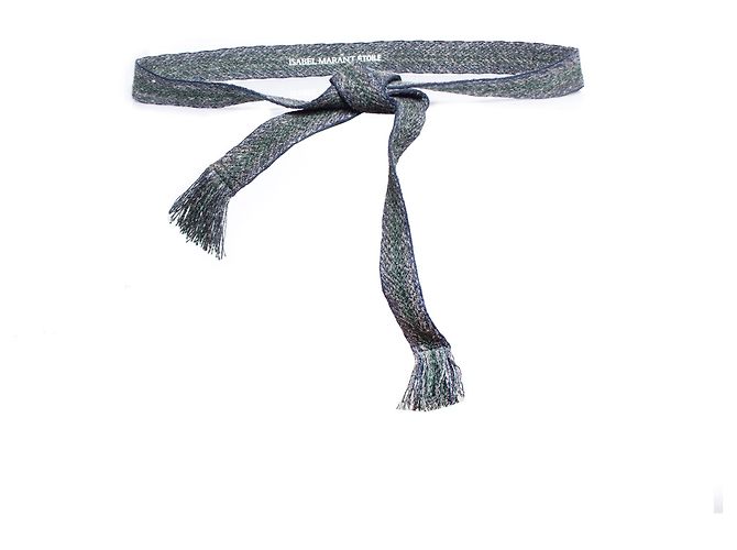 Isabel Marant Etoile, bestickter Canvas-Gürtel.