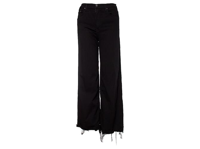 Autre Marque Reformation, Wide leg stretch jeans Black Cotton  ref.1003073