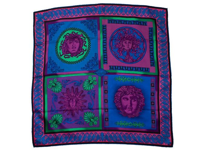 Gianni Versace Versace dell'atelier, Sciarpa con Medusa multicolore