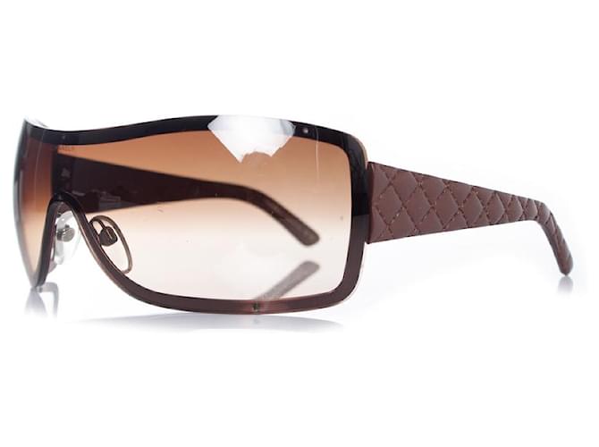 Chanel, Brown shield sunglasses  ref.1003113