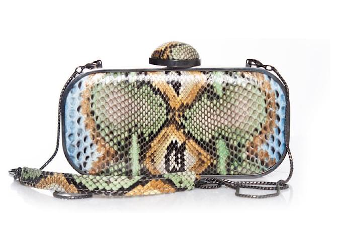 Autre Marque Maison Du Posh, clutch in pitone multicolor Multicolore Pelle  ref.1003131