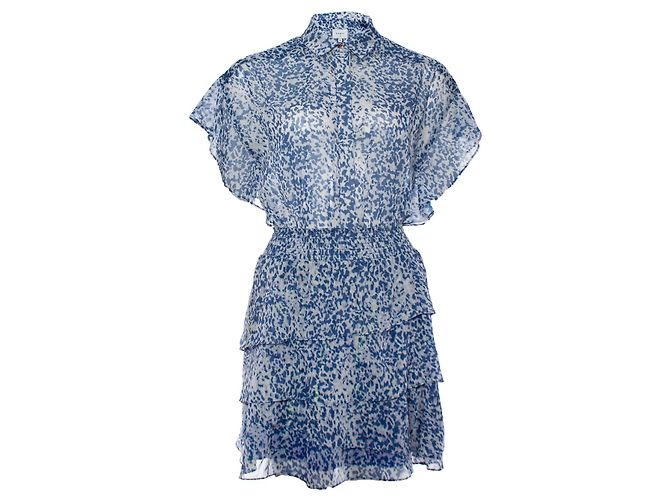 Autre Marque Dante 6, completo leopardato con lurex. Blu