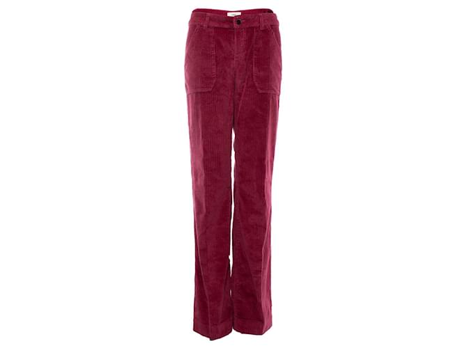 Autre Marque golpetazo, pantalones de canalé de terciopelo rosa Algodón  ref.1003159