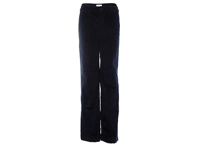 Autre Marque bash, blue velvet rib trousers Cotton  ref.1003160