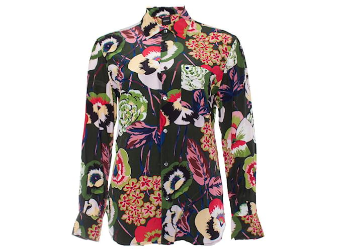 Autre Marque Aspesi, blouse with floral print. Multiple colors Silk  ref.1003161