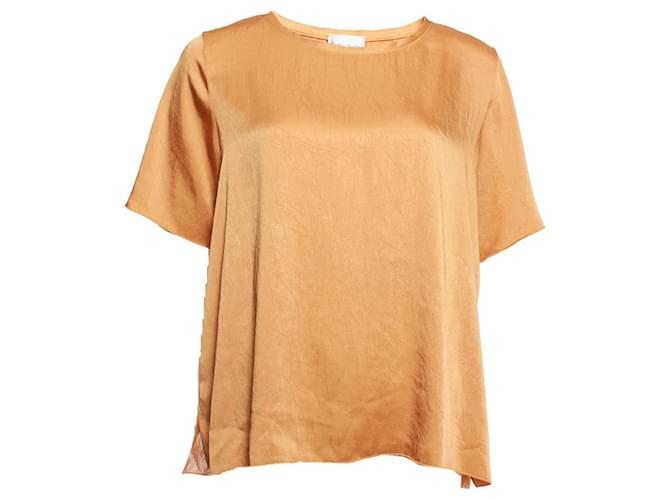 Autre Marque Forte forte, Orange shiny blouse Polyester  ref.1003173