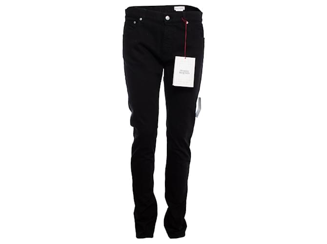 Alexander mcqueen, Black Jeans Cotton  ref.1003185