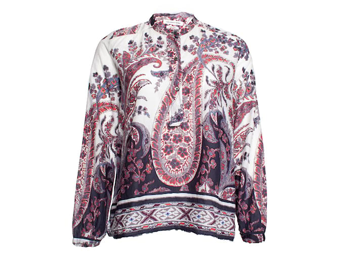 Isabel Marant Etoile, blusa con stampa paisley Multicolore Cotone  ref.1003189