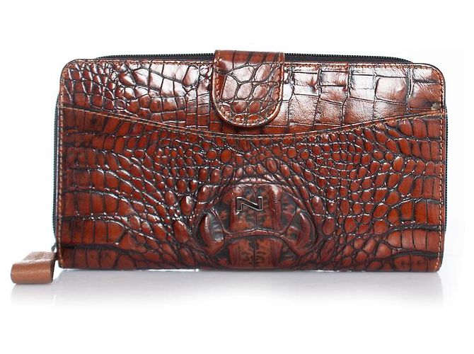 Autre Marque Nathan Baume, Leather Zip Wallet Brown